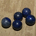 perle lapis lazulli bleu fonçé Ø12