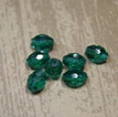 perle cristal VERT BOUTEILLE ovale