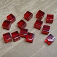 cube verre ROUGE 8x8