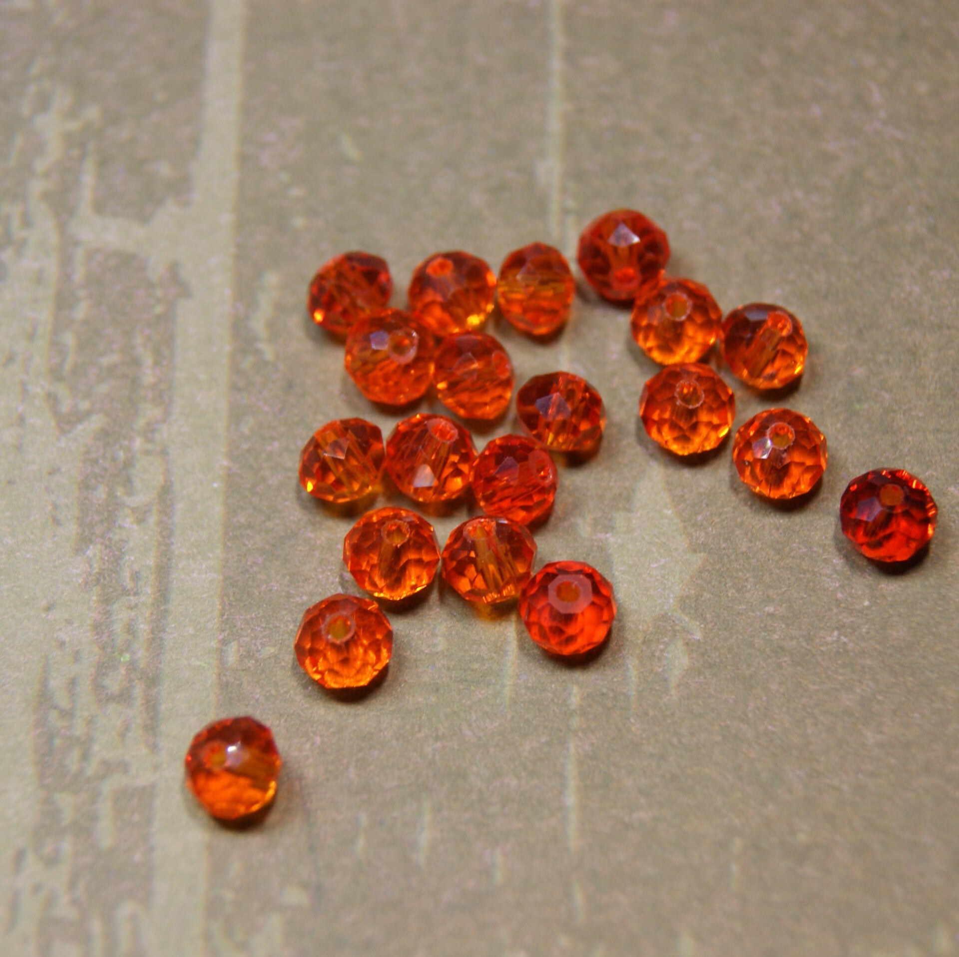 Perle cristal ORANGE 6x4