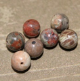 perle jaspe  MARRON Ø8