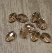 perle cristal MARRON   CLAIR ovale