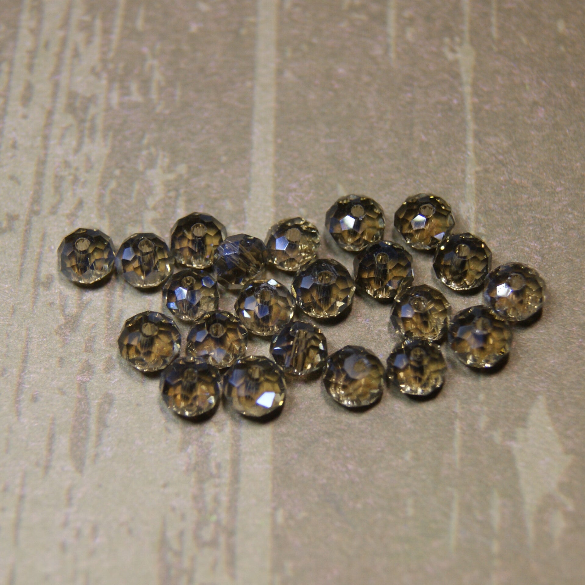 Perle cristal FUMÉE 6x4