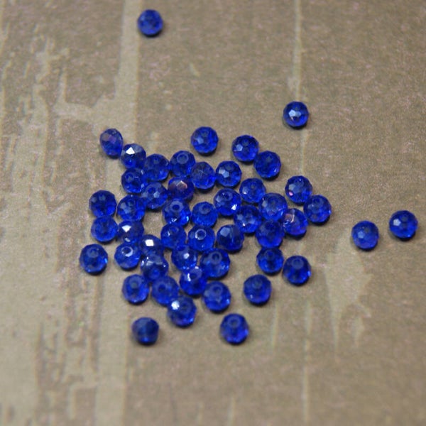 perle cristal BLEU 3,5x4