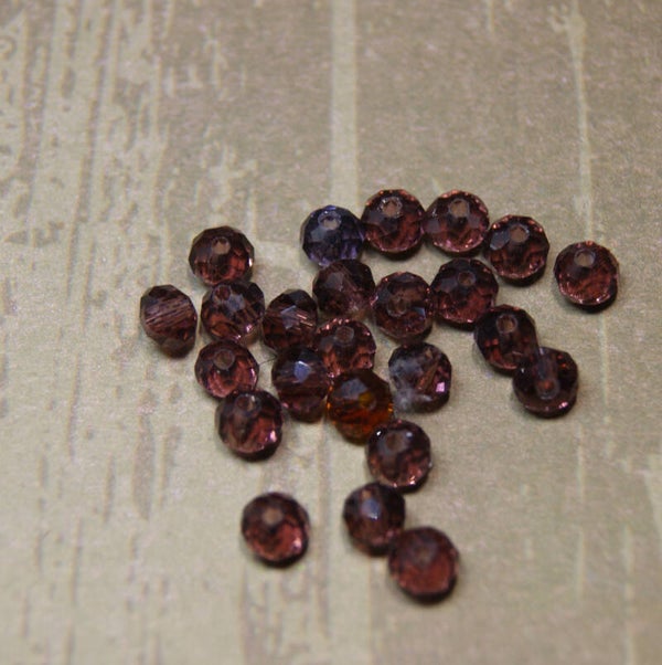 Perle cristal VIOLET 6x4