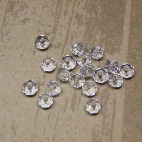 Perle cristal TRANSPARENT 6x4