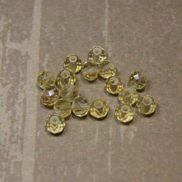 Perle cristal JAUNE CLAIR