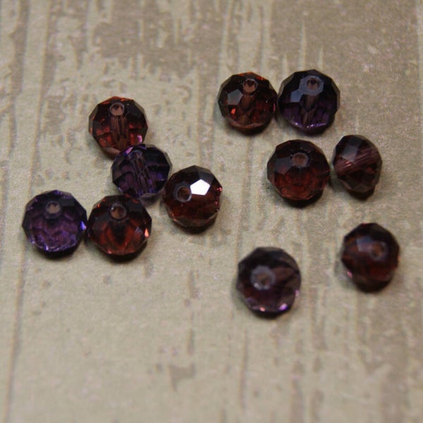 perle cristal VIOLET 8x6