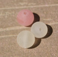 perle tourmaline vert/blanc/rose Ø10