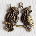 couple  chouette bronze