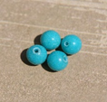 perle jade TURQUOISE FONCÉ Ø8