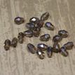 perle cristal FUMÉ ovale