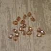 perle cristal ORANGE CLAIR ovale
