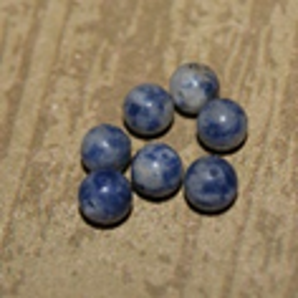 perle lapis lazulli bleu de l'espoir Ø6