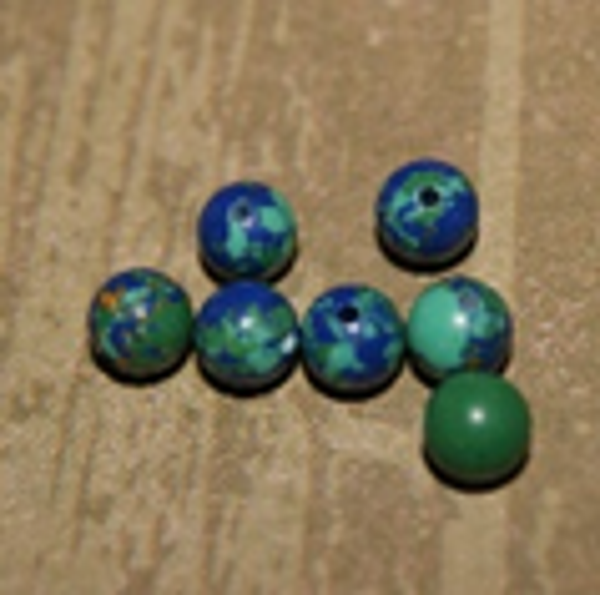 perle lapis lazulli bleu egyptien Ø6