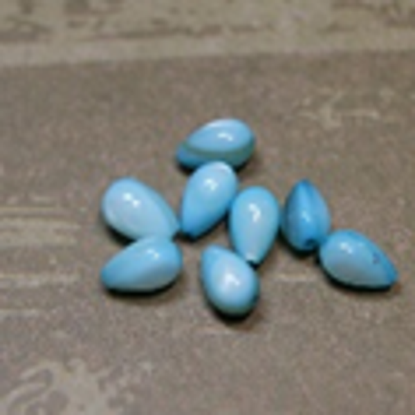 perle nacre goutte TURQUOISE 8x5