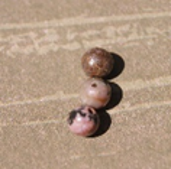 perle rhodonite rose marbré Ø6