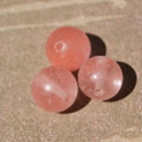 perle tourmaline rose pâle Ø10