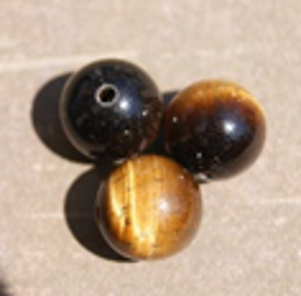 perle œil de tigre Ø 12