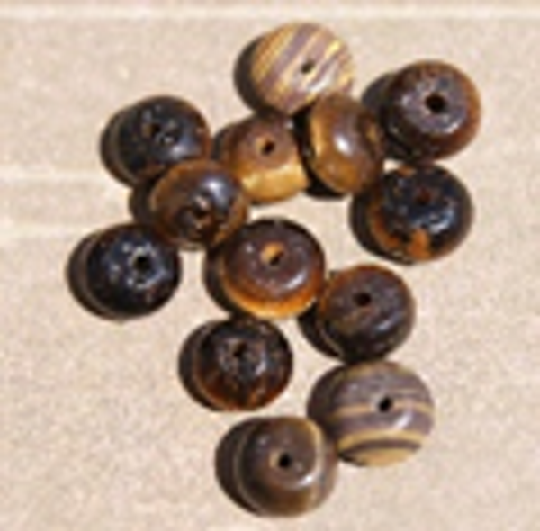 perle rondelle œil de tigre 8x5