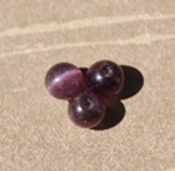 perle opale ronde violet