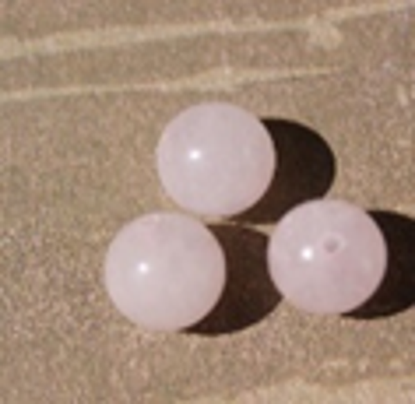 perle quartz  rose Ø10