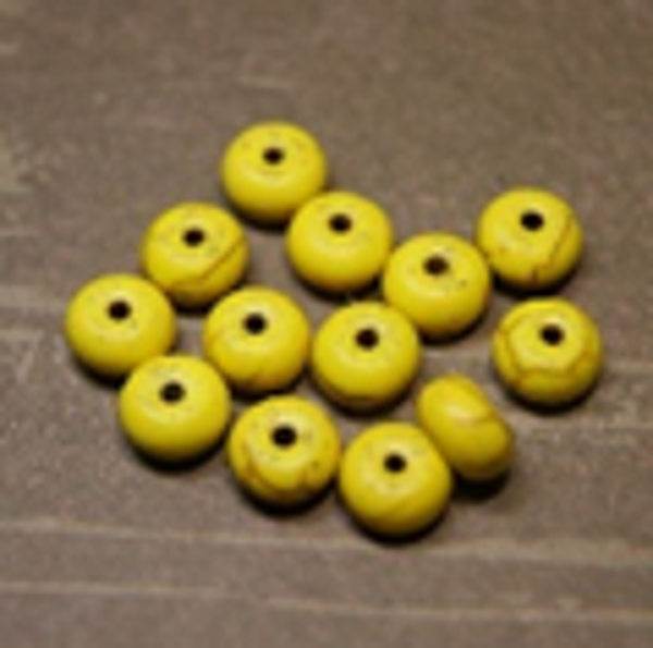 TURQUOISE JAUNE rondelle 8x5
