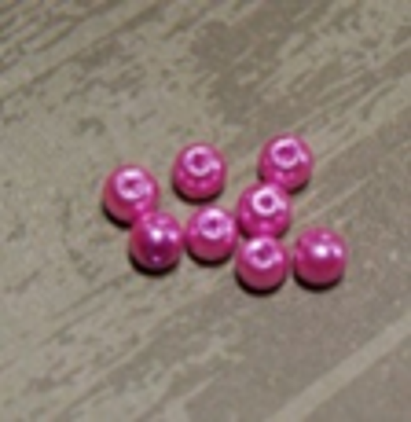 " perle nacrée  " ROSE Ø 6 mm