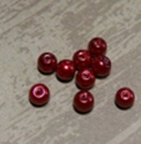 " perle nacrée  " ROUGE Ø 6 mm