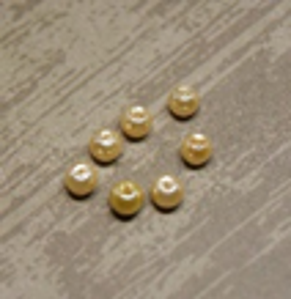 " perle nacrée  " JAUNE Ø 6 mm