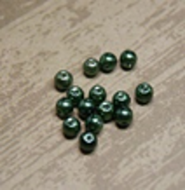 " perle nacrée  " VERT FONCÉ Ø 6 mm
