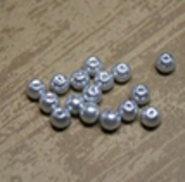 " perle nacrée  " GRIS CLAIR Ø 6 mm
