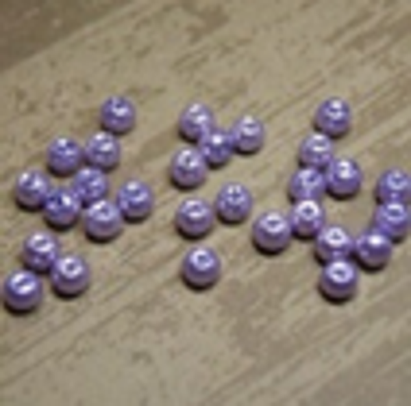 " perle nacrée "  MAUVE  CLAIR Ø 6 mm
