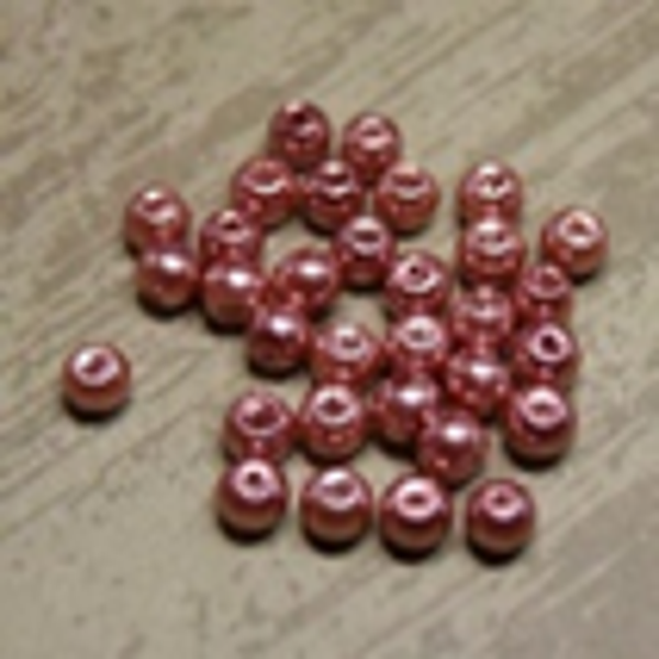 " perle nacrée " CHAMPAGNE Ø 6 mm