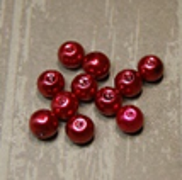 " perle nacrée " ROUGE Ø 8 mm