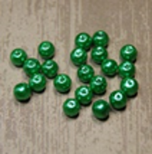 " perle nacrée " VERT SAPIN Ø 8 mm