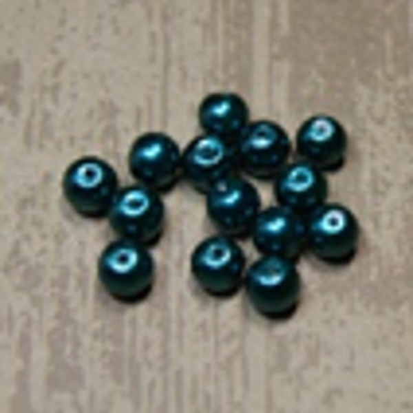 " perle nacrée " VERT CANARD Ø 8 mm