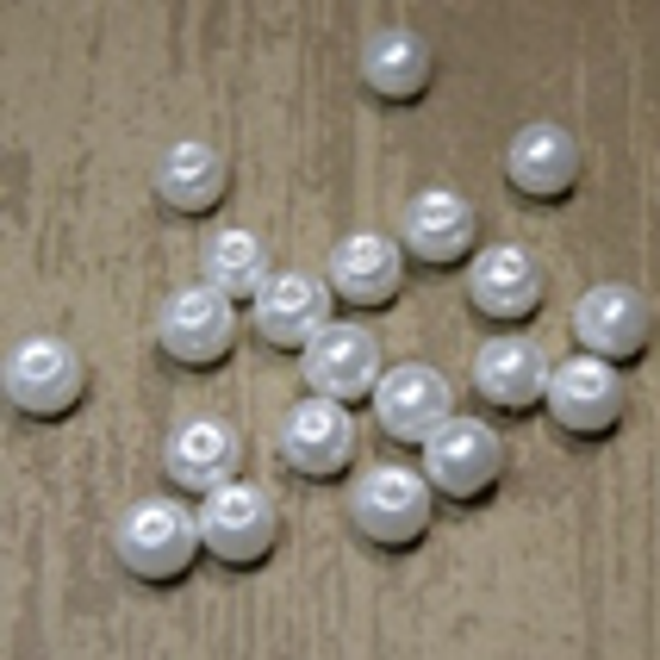 " perle nacrée " BLANC Ø 8 mm