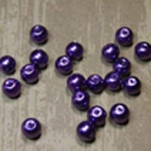 " perle nacrée " MAUVE FONCÉ Ø 8 mm
