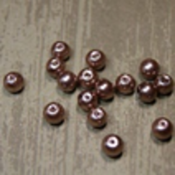 " perle nacrée " MARRON CLAIR Ø 8 mm