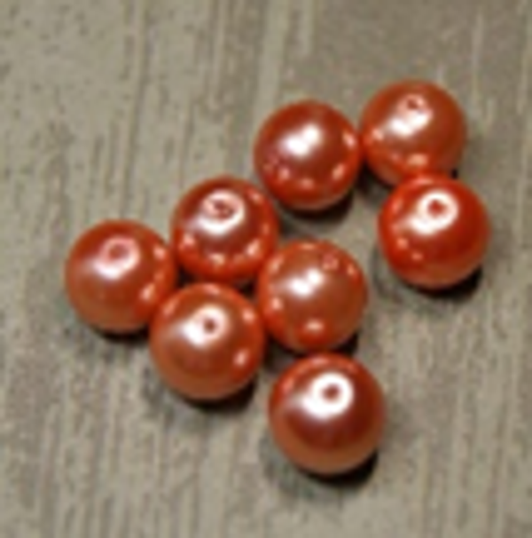 " perle nacrée " ORANGE Ø 12