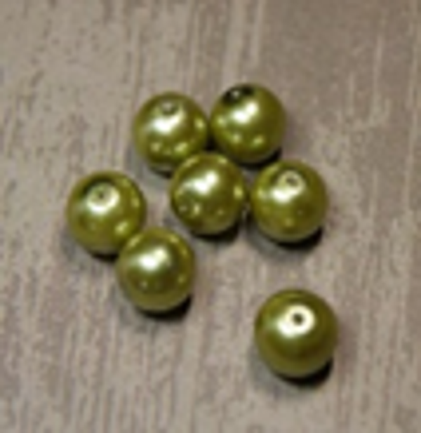 " perle nacrée " VERT CLAIR Ø 12