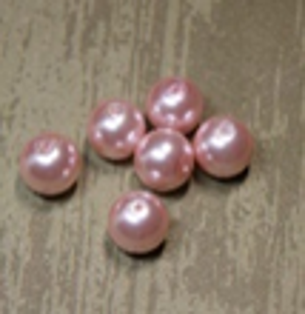 " perle nacrée " ROSE PÂLE Ø 10