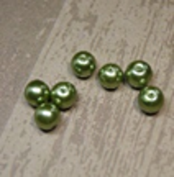 " perle nacrée " VERT Ø 10