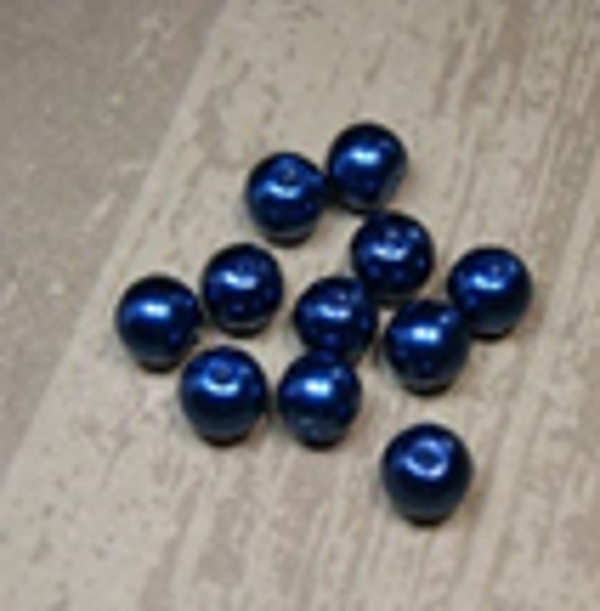 " perle nacrée " BLEU FONCÉ Ø 10