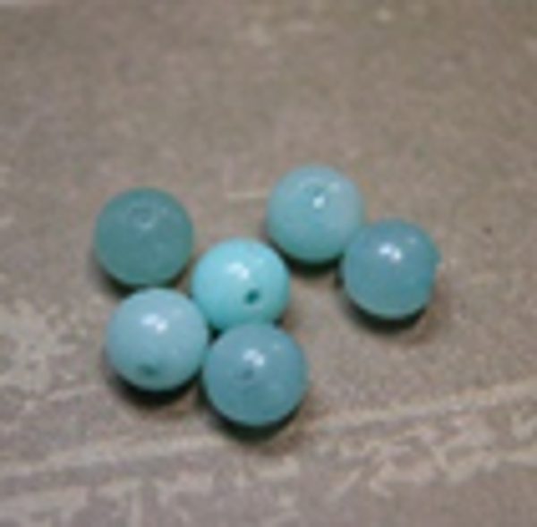perle aigue  marine  ciel Ø 8 mm