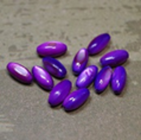 perle nacre goutte VIOLET 10x5