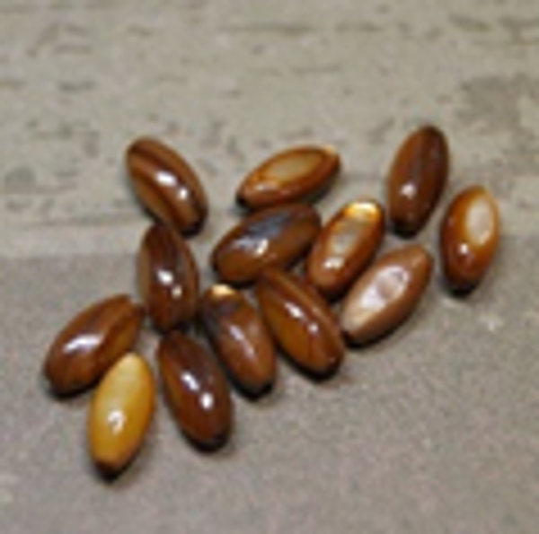 perle nacre goutte MARRON 10x5
