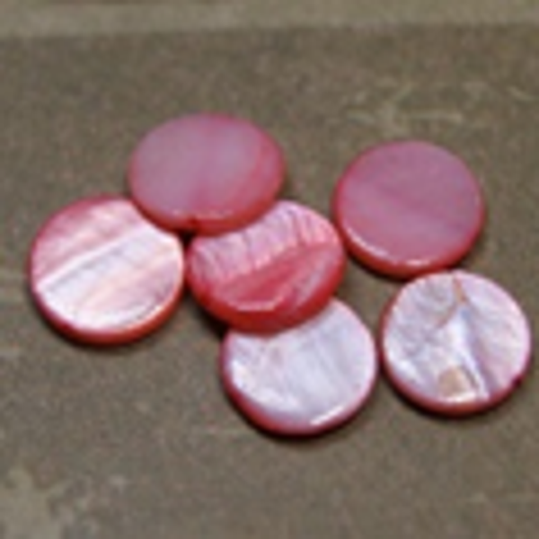 perle en nacre rondelle ROSE Ø10
