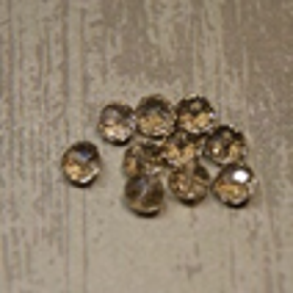 perle cristal MARRON CLAIR 8x6